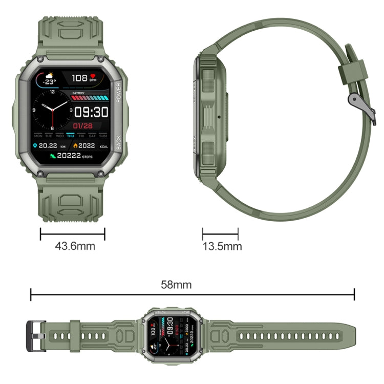 K6 1.8 inch IP67 Waterproof Smart Watch, Support Heart Rate / Sleep Monitoring