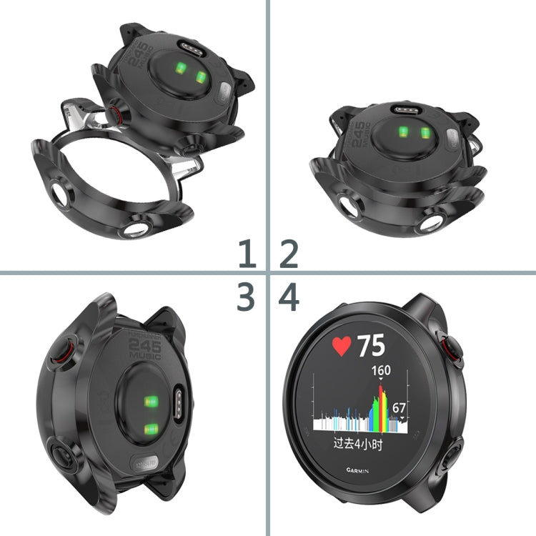For Garmin Forerunner 245 TPU Electroplated Watch Case