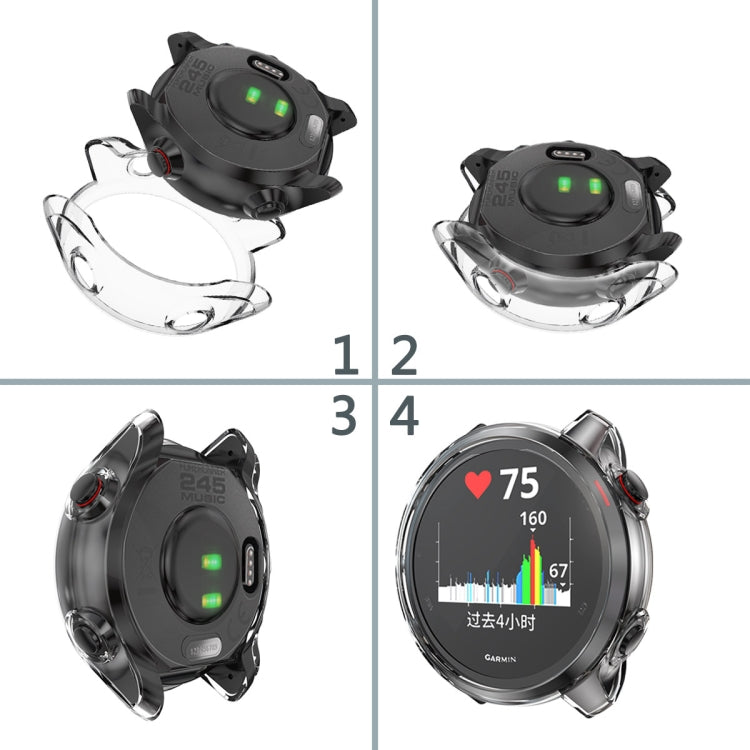 For Garmin Forerunner 245 TPU Electroplated Watch Case