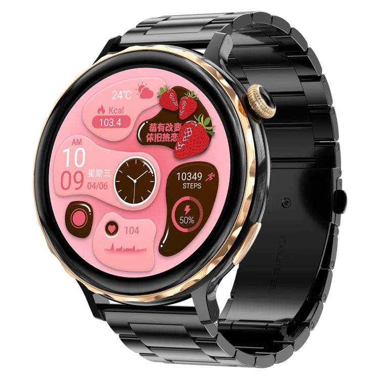T21 1.32 inch Steel Band IP67 Waterproof Smart Watch, Support Heart Rate / Sleep Monitoring