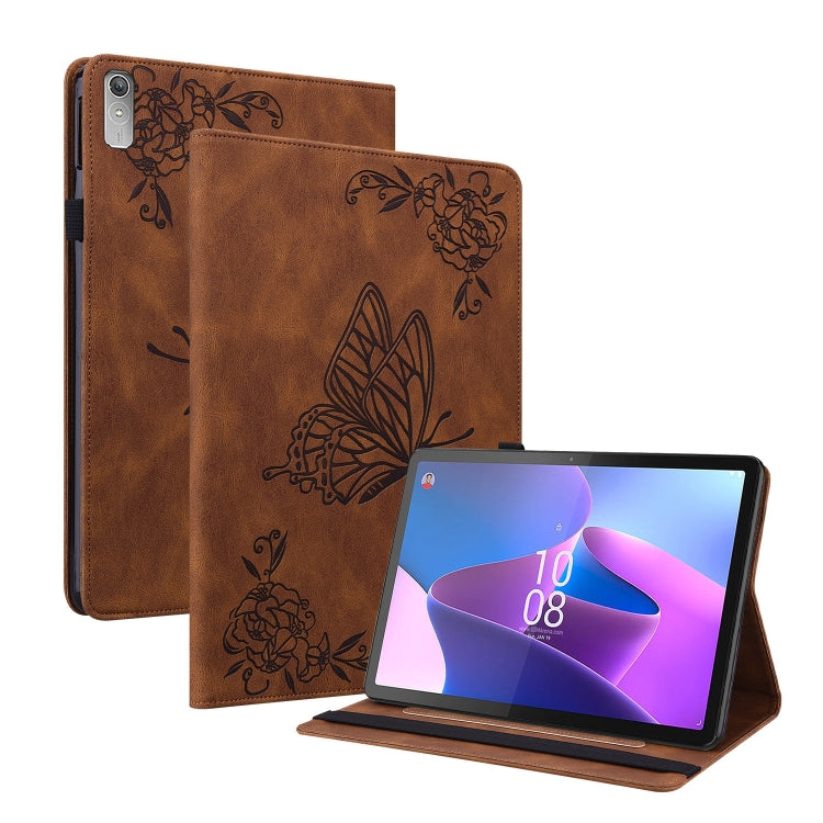 For Lenovo Tab P11 Gen 2 11.5 Butterfly Flower Embossed Leather Tablet Case
