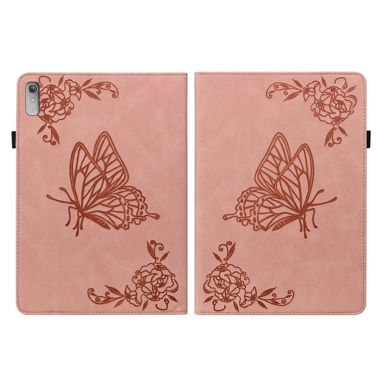 For Lenovo Tab P11 Gen 2 11.5 Butterfly Flower Embossed Leather Tablet Case