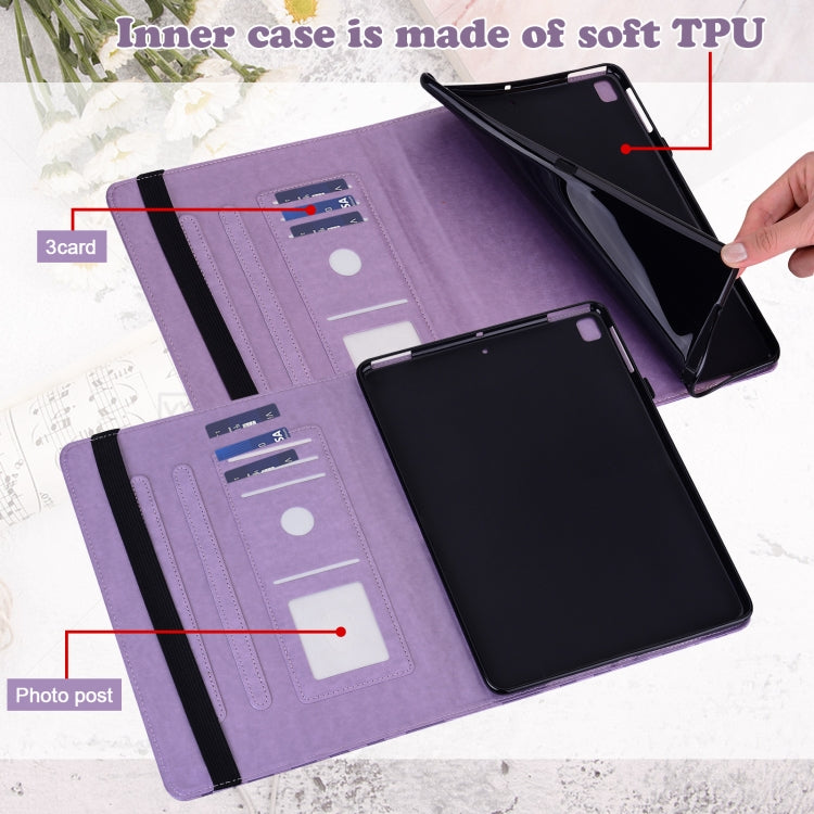 For Lenovo Tab M8 4th Gen TB-300FU Tree & Deer Pattern Embossed Leather Tablet Case
