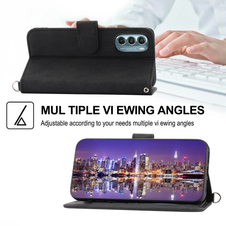 For Motorola Moto G Stylus 5G 2022 Skin-feel Flowers Embossed Wallet Leather Phone Case