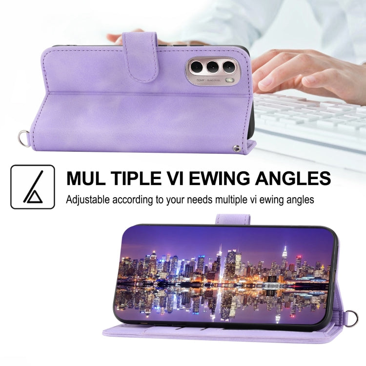 For Motorola Moto G Stylus 2022 Skin-feel Flowers Embossed Wallet Leather Phone Case