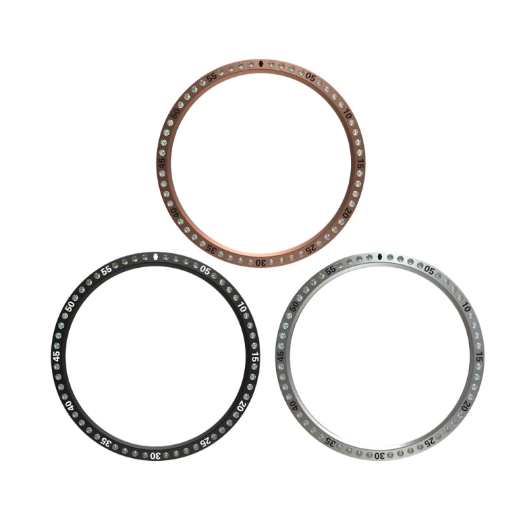 For Galaxy 42mm / Gear S2 Stainless steel 304 Ring And Diamond Watch Protective Case(Rose Gold)