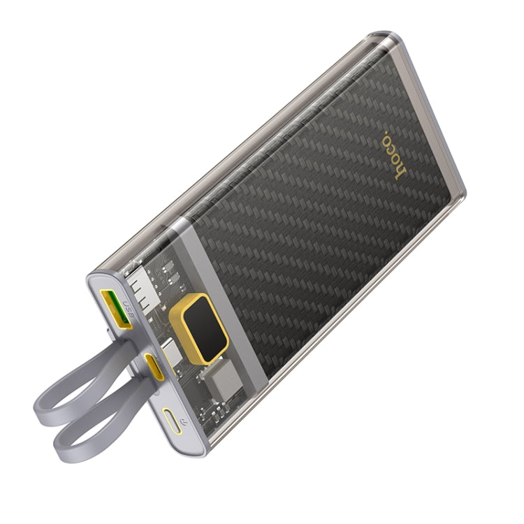 hoco J104 Discovery Edition 22.5W 10000mAh Fully Compatible Power Bank with Cable(Grey)