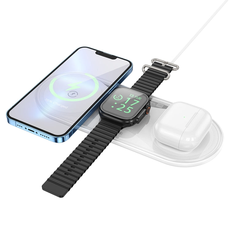 Borofone BQ19 15W 3 in 1 Poweful Wireless Fast Charger