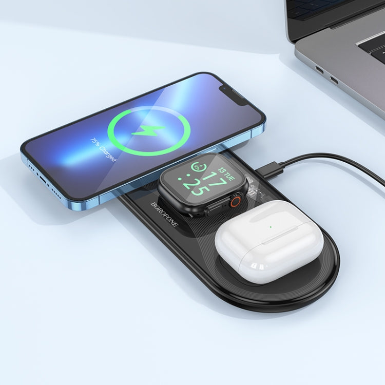 Borofone BQ19 15W 3 in 1 Poweful Wireless Fast Charger