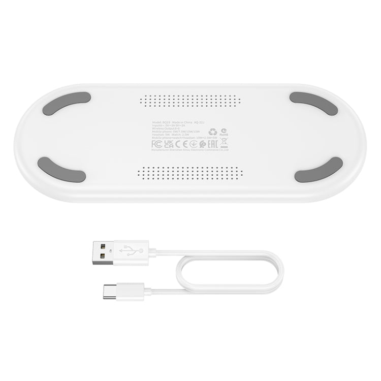 Borofone BQ19 15W 3 in 1 Poweful Wireless Fast Charger