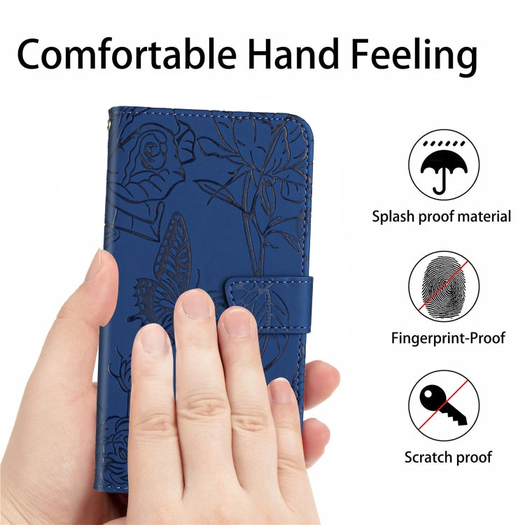 For Xiaomi Redmi Note 12 4G Global HT03 Skin Feel Butterfly Embossed Flip Leather Phone Case