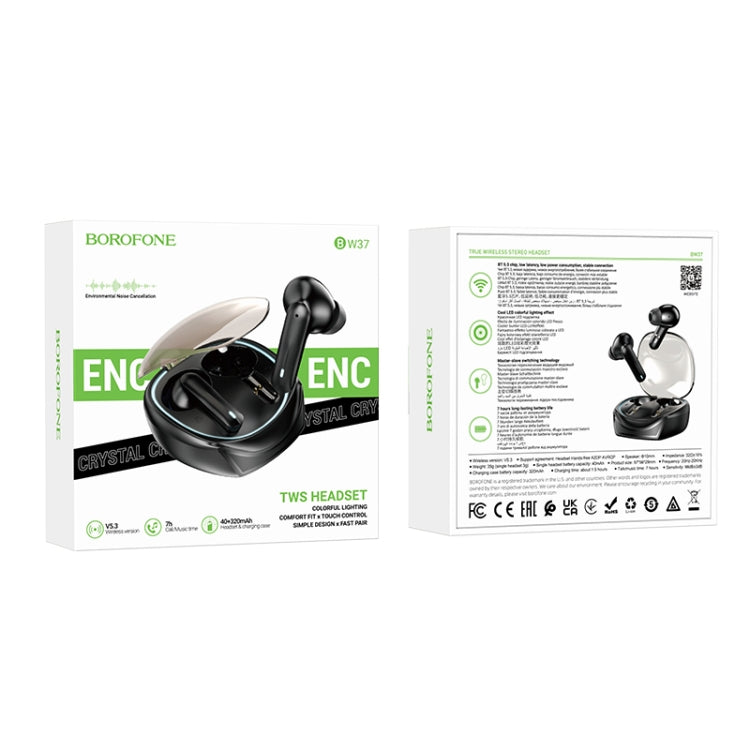 Borofone BW37 Amused TWS ENC Noise Reduction Wireless Bluetooth Earphone