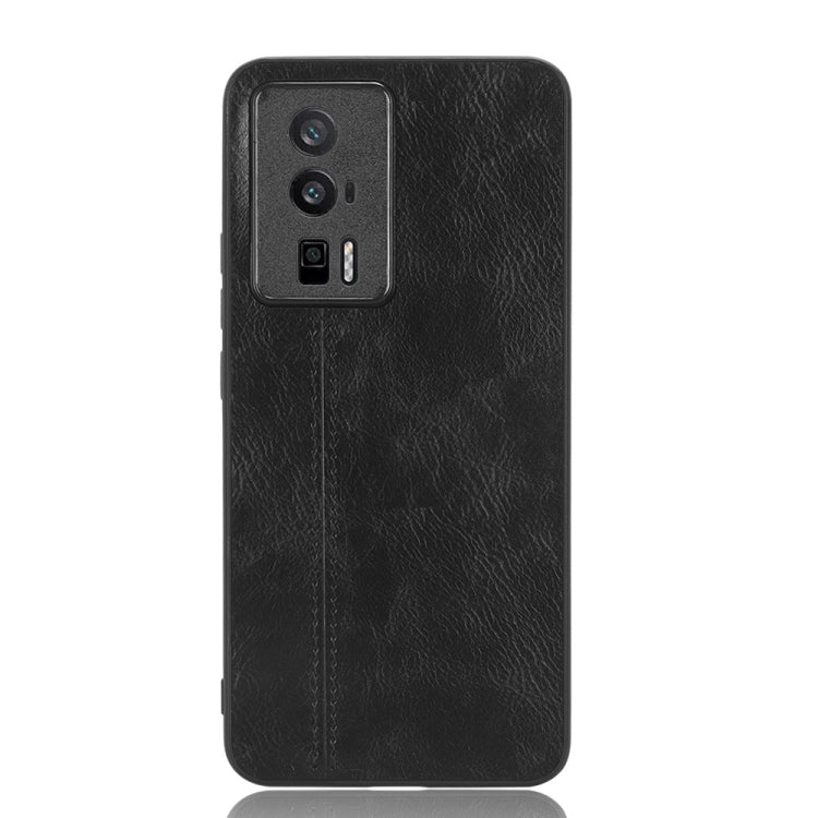 For Xiaomi Redmi K60 5G Sewing Cow Pattern Skin PC + PU + TPU Phone Case