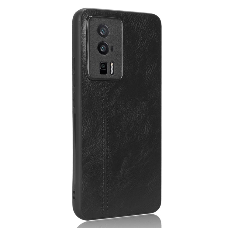 For Xiaomi Redmi K60 5G Sewing Cow Pattern Skin PC + PU + TPU Phone Case