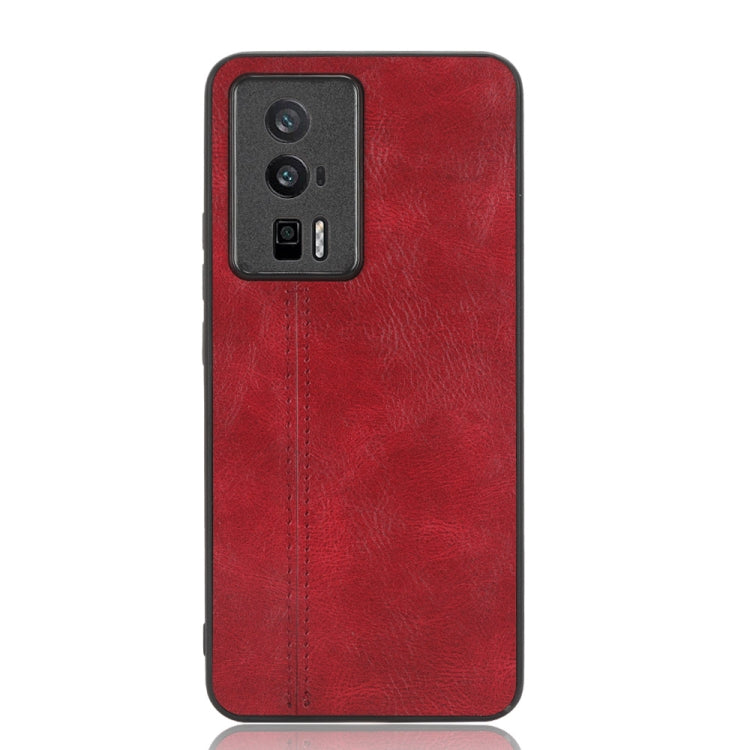 For Xiaomi Redmi K60 5G Sewing Cow Pattern Skin PC + PU + TPU Phone Case