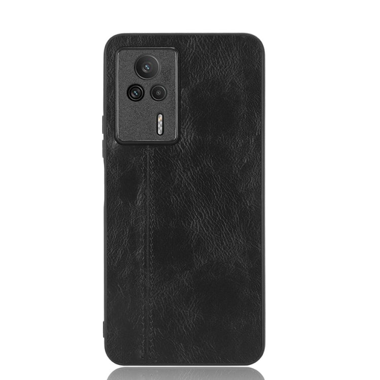 For Xiaomi Redmi K60E 5G Sewing Cow Pattern Skin PC + PU + TPU Phone Case