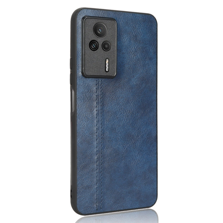 For Xiaomi Redmi K60E 5G Sewing Cow Pattern Skin PC + PU + TPU Phone Case