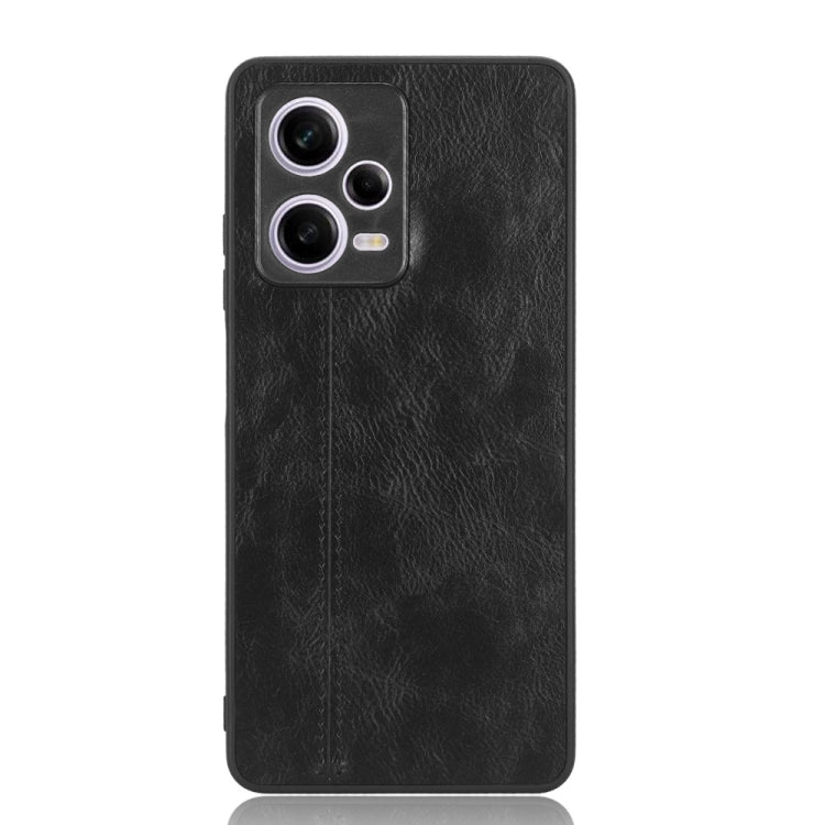 For Xiaomi Redmi Note 12 Pro 5G Sewing Cow Pattern Skin PC + PU + TPU Phone Case