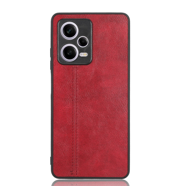 For Xiaomi Redmi Note 12 Pro 5G Sewing Cow Pattern Skin PC + PU + TPU Phone Case