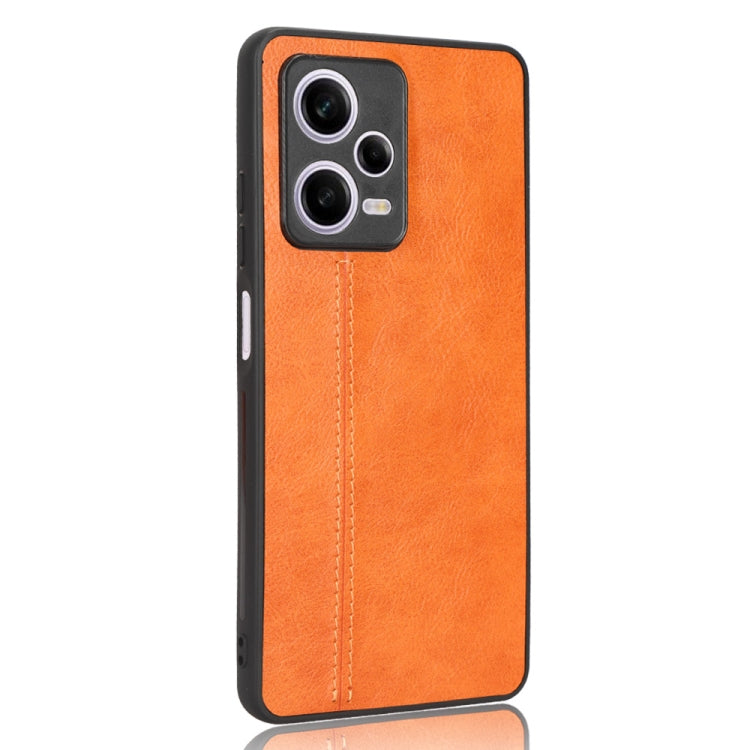 For Xiaomi Redmi Note 12 Pro 5G Sewing Cow Pattern Skin PC + PU + TPU Phone Case