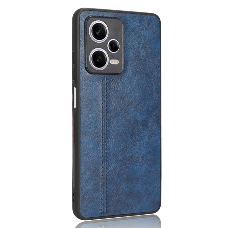 For Xiaomi Redmi Note 12 Pro 5G Sewing Cow Pattern Skin PC + PU + TPU Phone Case