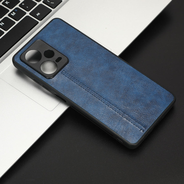 For Xiaomi Redmi Note 12 Pro 5G Sewing Cow Pattern Skin PC + PU + TPU Phone Case