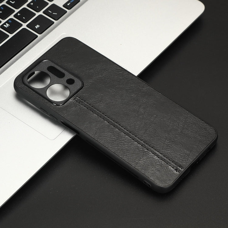 For Honor X7a Sewing Cow Pattern Skin PC + PU + TPU Phone Case