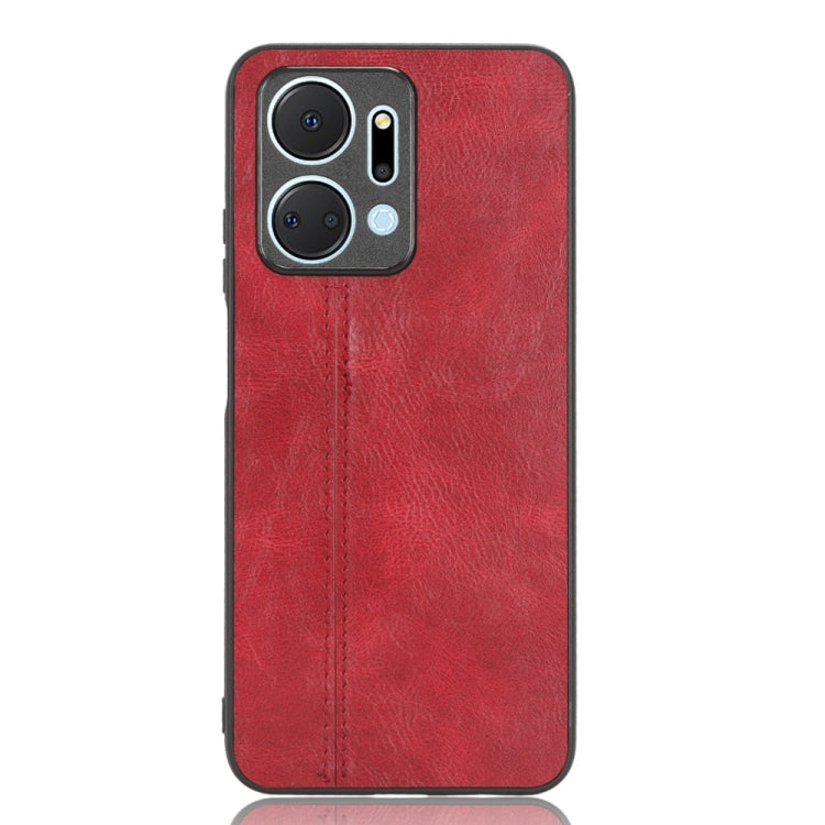 For Honor X7a Sewing Cow Pattern Skin PC + PU + TPU Phone Case