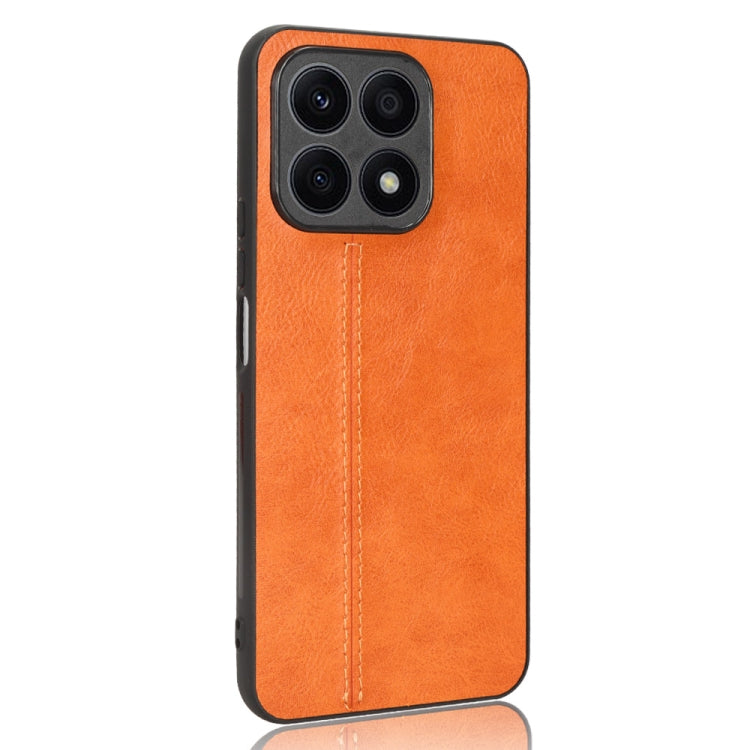 For Honor X8a Sewing Cow Pattern Skin PC + PU + TPU Phone Case