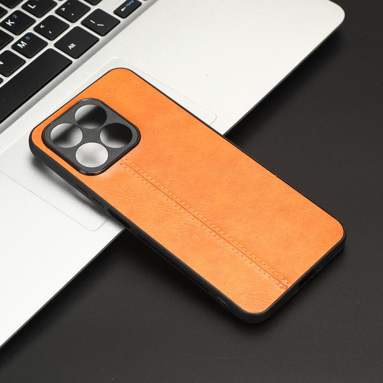 For Honor X8a Sewing Cow Pattern Skin PC + PU + TPU Phone Case