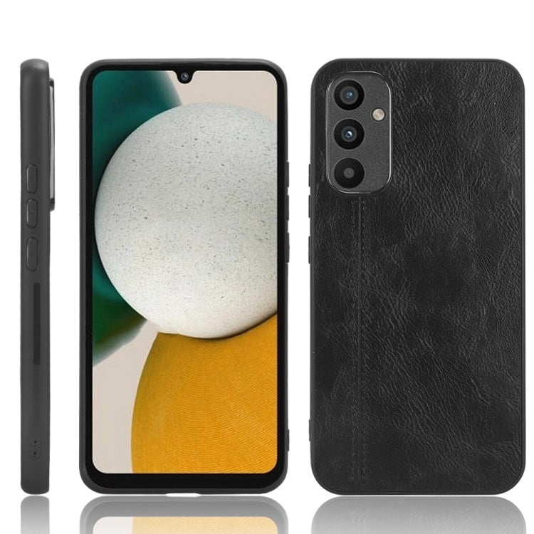 For Samsung Galaxy A34 5G Sewing Cow Pattern Skin PC + PU + TPU Phone Case