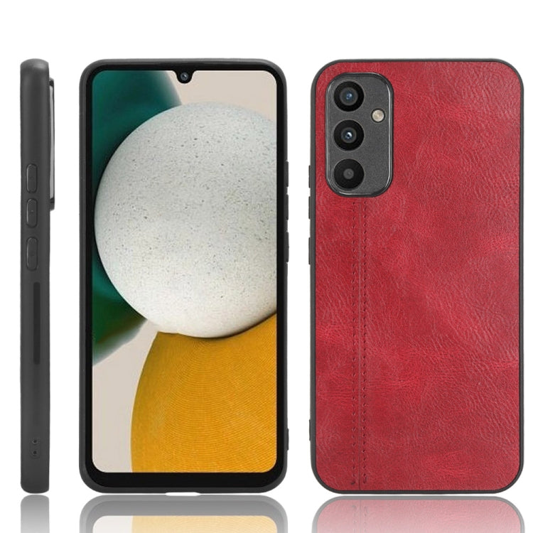 For Samsung Galaxy A34 5G Sewing Cow Pattern Skin PC + PU + TPU Phone Case