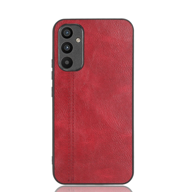 For Samsung Galaxy A34 5G Sewing Cow Pattern Skin PC + PU + TPU Phone Case