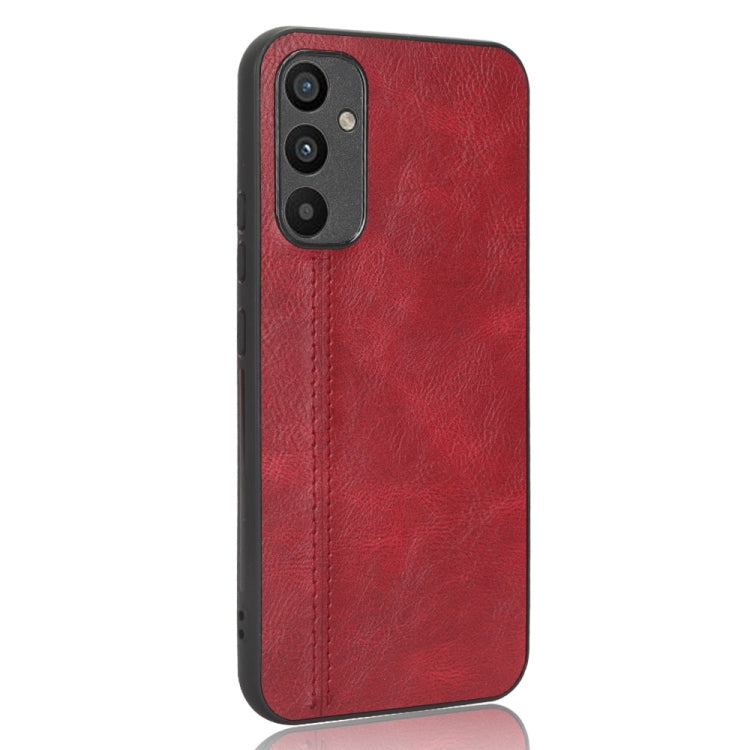 For Samsung Galaxy A34 5G Sewing Cow Pattern Skin PC + PU + TPU Phone Case