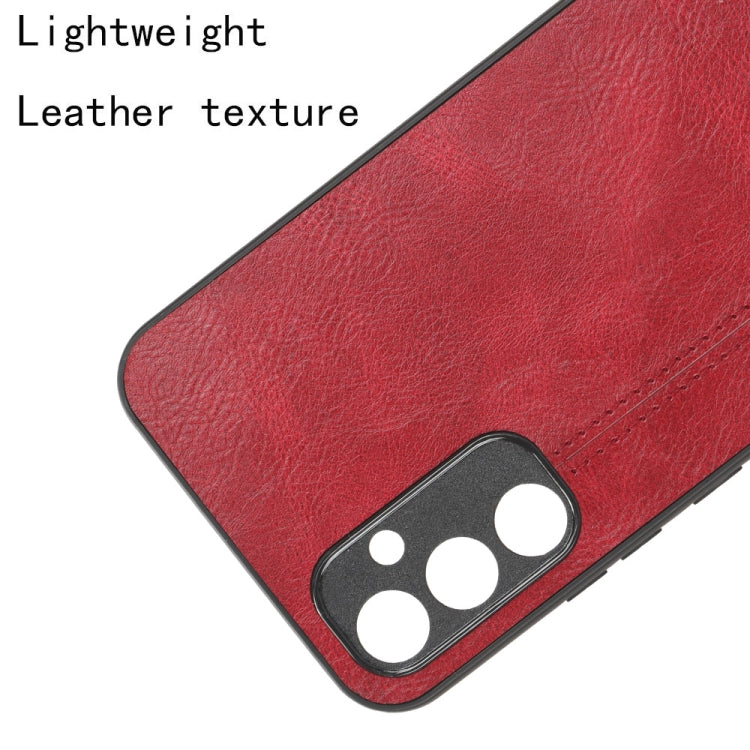 For Samsung Galaxy A34 5G Sewing Cow Pattern Skin PC + PU + TPU Phone Case