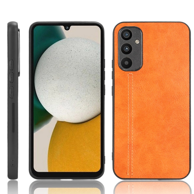 For Samsung Galaxy A34 5G Sewing Cow Pattern Skin PC + PU + TPU Phone Case