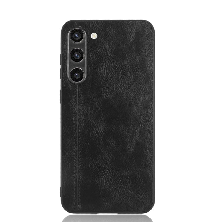For Samsung Galaxy S23+ 5G Sewing Cow Pattern Skin PC + PU + TPU Phone Case