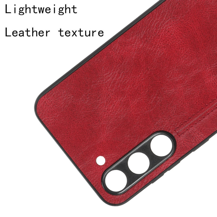 For Samsung Galaxy S23+ 5G Sewing Cow Pattern Skin PC + PU + TPU Phone Case