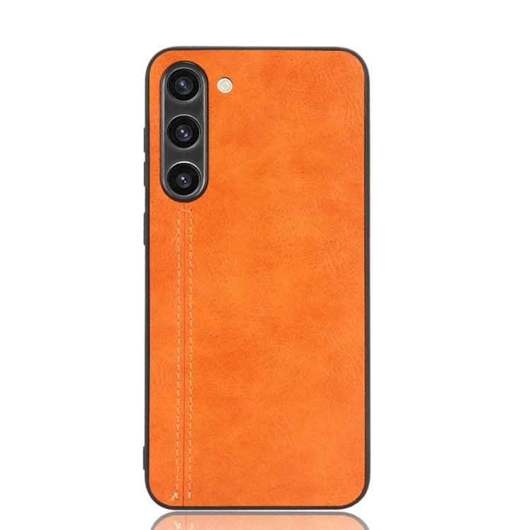 For Samsung Galaxy S23+ 5G Sewing Cow Pattern Skin PC + PU + TPU Phone Case