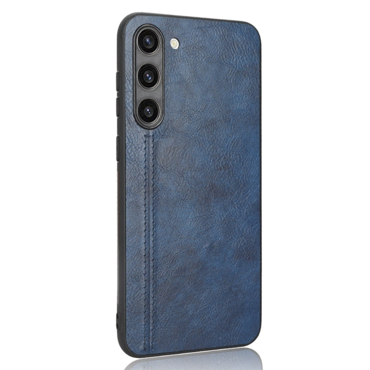 For Samsung Galaxy S23+ 5G Sewing Cow Pattern Skin PC + PU + TPU Phone Case