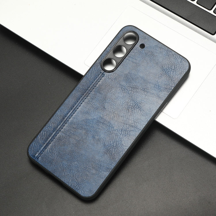 For Samsung Galaxy S23+ 5G Sewing Cow Pattern Skin PC + PU + TPU Phone Case