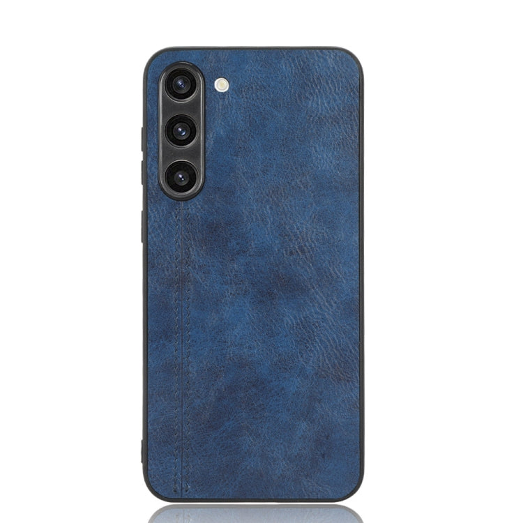 For Samsung Galaxy S23 5G Sewing Cow Pattern Skin PC + PU + TPU Phone Case