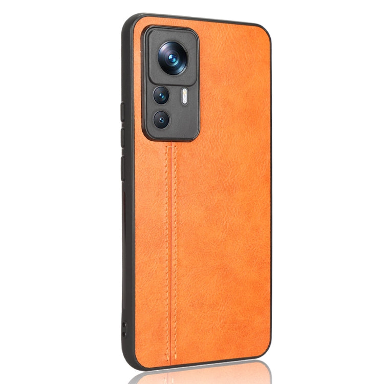 For Xiaomi 12T/Redmi K50 Ultra Sewing Cow Pattern Skin PC + PU + TPU Phone Case