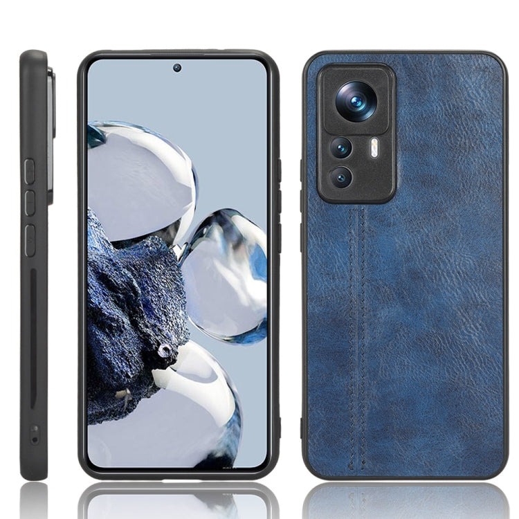 For Xiaomi 12T/Redmi K50 Ultra Sewing Cow Pattern Skin PC + PU + TPU Phone Case