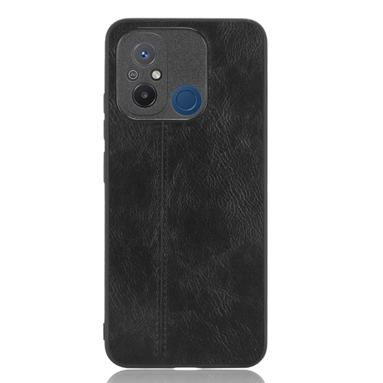 Sewing Cow Pattern Skin PC + PU + TPU Phone Case For Xiaomi Poco C55/Redmi 12C/Redmi 11A 4G
