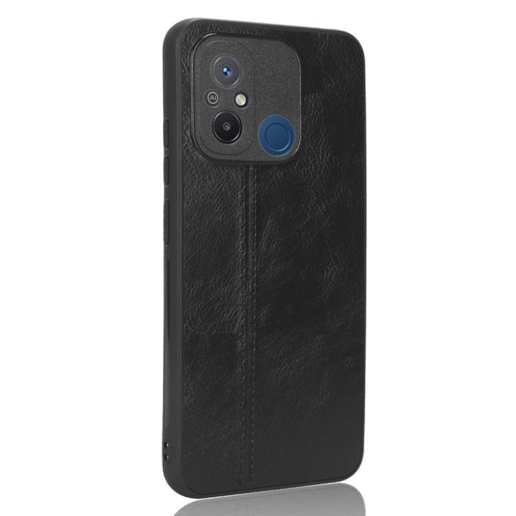 Sewing Cow Pattern Skin PC + PU + TPU Phone Case For Xiaomi Poco C55/Redmi 12C/Redmi 11A 4G