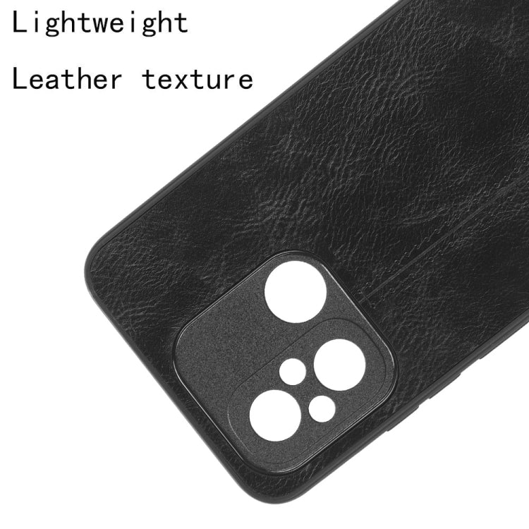 Sewing Cow Pattern Skin PC + PU + TPU Phone Case For Xiaomi Poco C55/Redmi 12C/Redmi 11A 4G