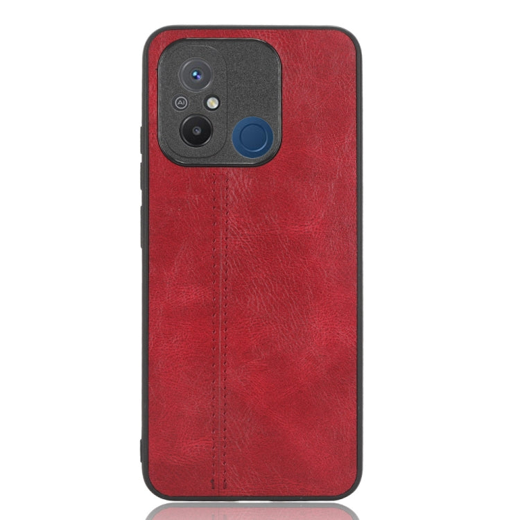 Sewing Cow Pattern Skin PC + PU + TPU Phone Case For Xiaomi Poco C55/Redmi 12C/Redmi 11A 4G