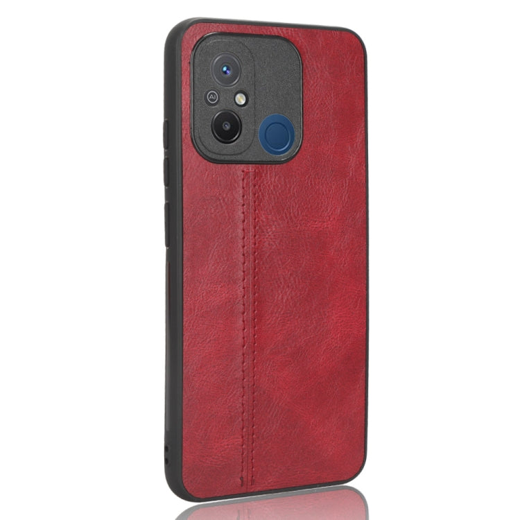 Sewing Cow Pattern Skin PC + PU + TPU Phone Case For Xiaomi Poco C55/Redmi 12C/Redmi 11A 4G