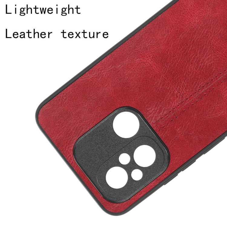 Sewing Cow Pattern Skin PC + PU + TPU Phone Case For Xiaomi Poco C55/Redmi 12C/Redmi 11A 4G